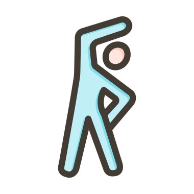 Kişisel ve ticari kullanım için Renk Simgesi Doldurulmuş Vektör Kalın Çizgisi Egzersizi