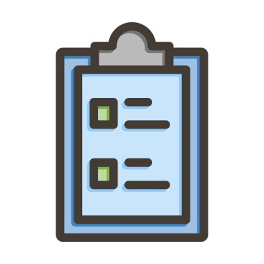 Kişisel ve ticari kullanım için Renk Simgesi Doldurulmuş Planlama Vektörü Kalın Çizgisi