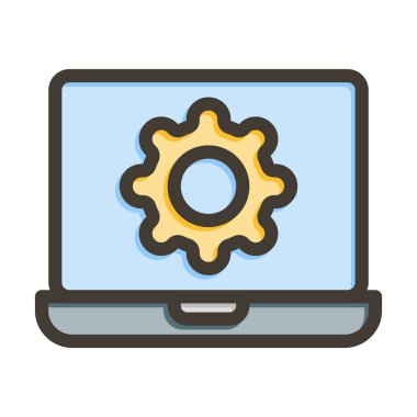 Kişisel ve ticari kullanım için Renk Simgesi Doldurulmuş Vektör Kalın Satırı Tarayıcı Ayarlama