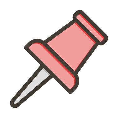 Kişisel ve ticari kullanım için Renk Simgesi Doldurulmuş Pin Vektör Kalın Çizgisine bas