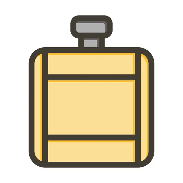 供个人及商业用途的烧瓶向量载重线填充色图标 — 图库矢量图片