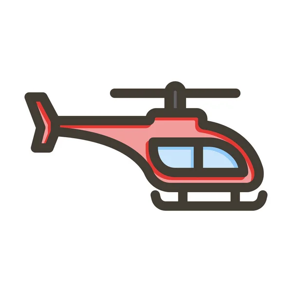 Вертолетный Вектор Толстая Линия Заполненные Цвета Значок Личного Коммерческого Использования — стоковый вектор
