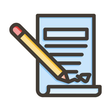 Kişisel ve ticari kullanım için Renk Simgesi Doldurulmuş Vektör Kalın Çizgisini İmzala