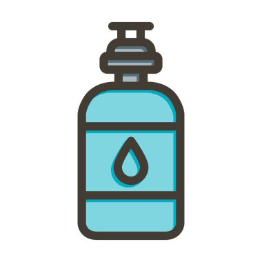 Su Şişesi Kalın Çizgisi Renk Simgesi Kişisel ve Ticari Kullanım İçin