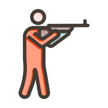 Çekim Kalın Çizgisi Kişisel ve Ticari Kullanım için Renk Simgesi Dolduruldu