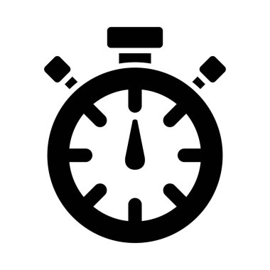 Kişisel ve Ticari Kullanım İçin Stopwatch Vektör Kabartma Simgesi