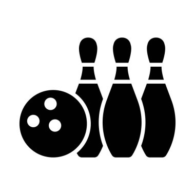 Kişisel ve ticari kullanım için Bowling Vektörü Glyph Simgesi