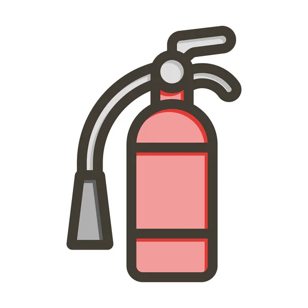 Fire Extinguisher Vector Thick Line Filled Colors Icon Personal Commercial — Stock Vector