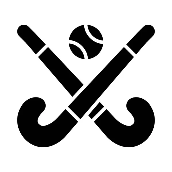 Ikona Wektora Hokeja Glyph Użytku Osobistego Komercyjnego — Wektor stockowy