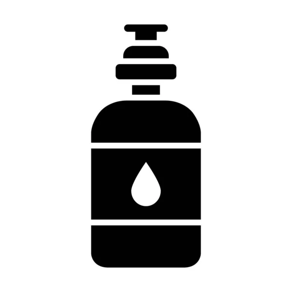 Icono Del Glifo Del Vector Botella Agua Para Uso Personal — Vector de stock