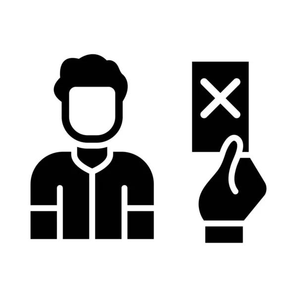 Disqualifiziertes Vector Glyph Icon Für Den Persönlichen Und Kommerziellen Gebrauch — Stockvektor