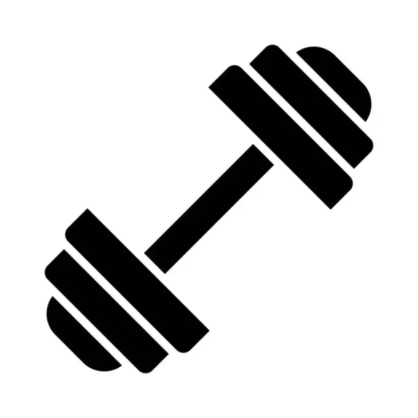 Weightlifting Vector Glyph Icon Personal Commercial Use — Stock Vector