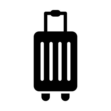 Kişisel ve Ticari Kullanım İçin Bavul Vektörü Glyph Simgesi