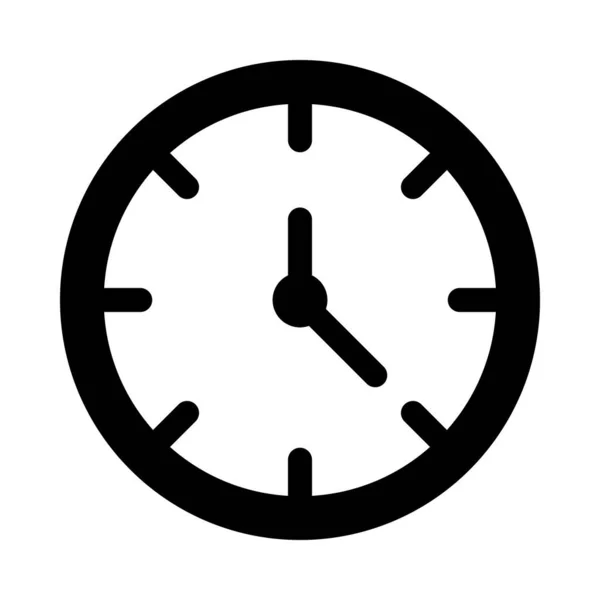 Clock Vector Glyph Icon Personal Commercial Use — 스톡 벡터