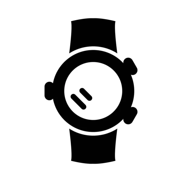 Smart Watch Vector Glyph Ikona Użytku Osobistego Komercyjnego — Wektor stockowy