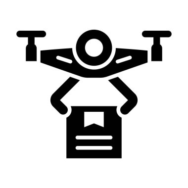 Kişisel ve ticari kullanım için Drone Vektör Glyph Simgesi