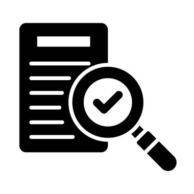 Kişisel ve Ticari Kullanım İçin Doğrulama Vektörü Glyph Simgesi