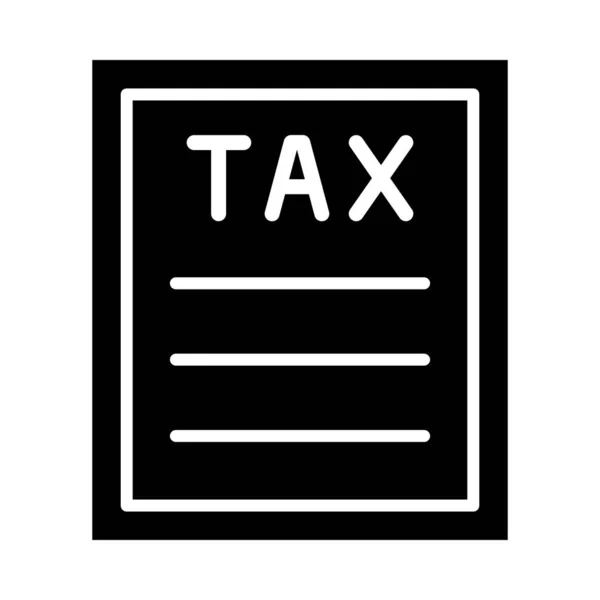 Φορολογικό Διάνυσμα Εικονίδιο Glyph Για Προσωπική Και Εμπορική Χρήση — Διανυσματικό Αρχείο