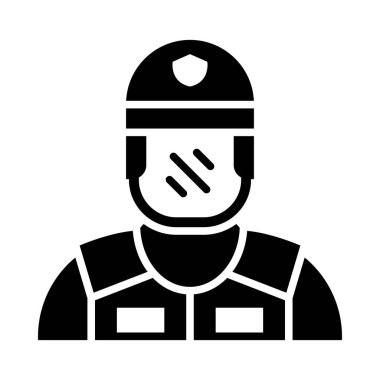 Çevik Kuvvet Vekili Glyph Simgesi Kişisel ve Ticari Kullanım İçin