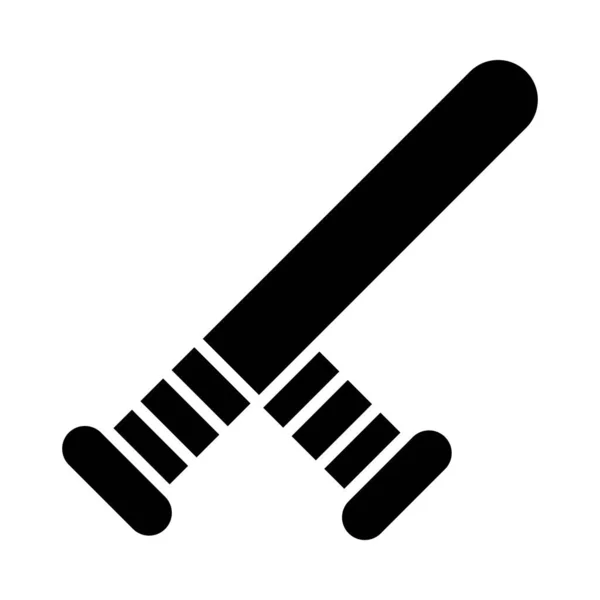 Baton Stick Vector Glyph Icon Para Uso Personal Comercial — Archivo Imágenes Vectoriales