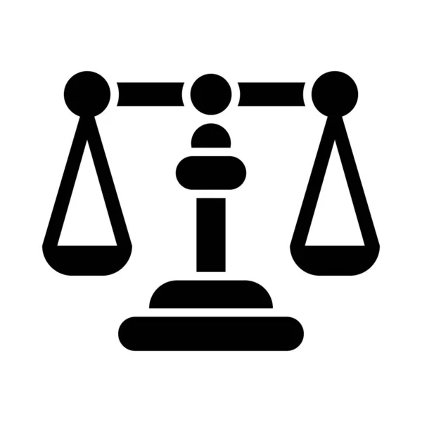 Igazságügyi Skála Vektor Glyph Ikon Személyes Kereskedelmi Használatra — Stock Vector