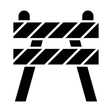 Kişisel ve ticari kullanım için Yol Engelleme Vektörü Kabartma Simgesi