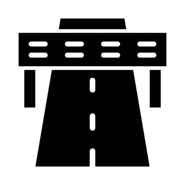 Kişisel ve ticari kullanım için Otoyol Vektörü Glyph Simgesi