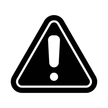 Kişisel ve Ticari Kullanım İçin Dikkat Vektörü Glyph Simgesi