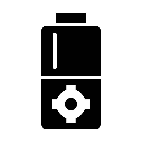 Ikona Wektora Baterii Glyph Użytku Osobistego Komercyjnego — Wektor stockowy