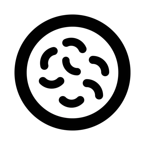 Bacterii Vector Glyph Icon Pentru Personal Comercial — Vector de stoc