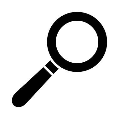 Kişisel ve ticari kullanım için cam vektör simgesi büyütme simgesi