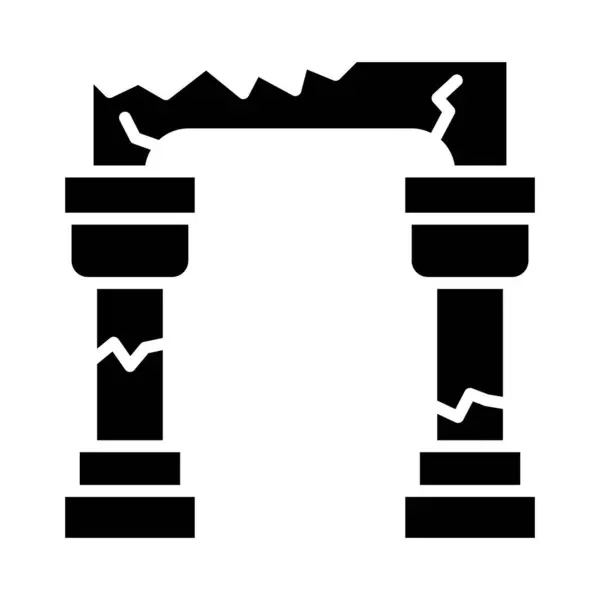 Columna Vector Glyph Icono Para Uso Personal Comercial — Vector de stock