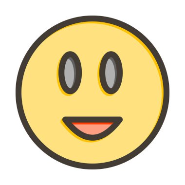 Kişisel ve ticari kullanım için Renk Simgesi Doldurulmuş Duygu Vektörü Kalın Çizgisi