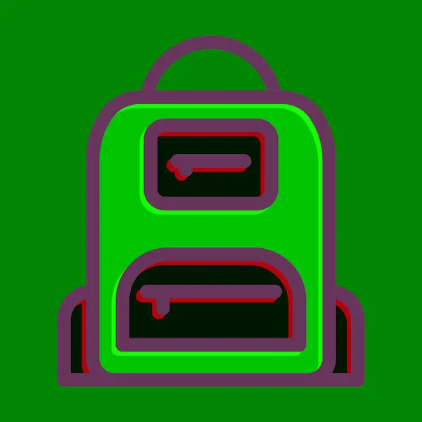 Bag Vector Thick Line Colors Icon Für Den Persönlichen Und — Stockvektor