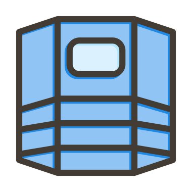 Kişisel ve ticari kullanım için Renk Simgesi Doldurulmuş Kalkan Vektör Çizgisi