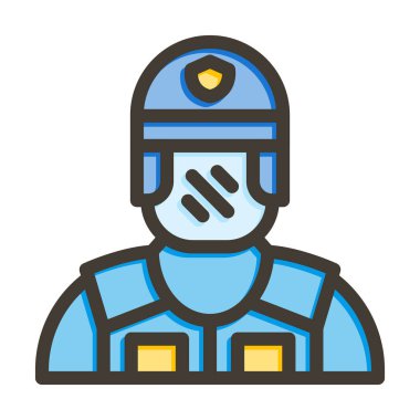 Çevik Kuvvet Vekil Hattı Kişisel ve Ticari Kullanım İçin Renk Simgesi Dolduruldu