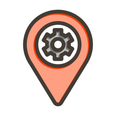 Kişisel ve ticari kullanım için Renk Simgesi Doldurulmuş Çalışma Hedefleri Kalın Çizgisi