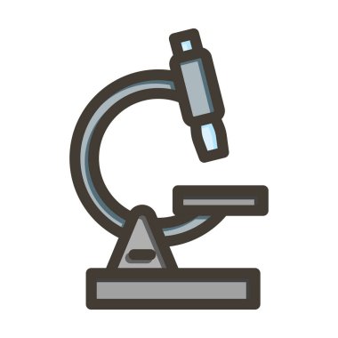 Kişisel ve ticari kullanım için Renk Simgesi Doldurulmuş Mikroskop Vektör Kalın Çizgisi