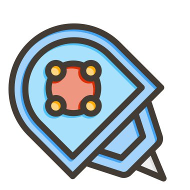 Kişisel ve ticari kullanım için Renk Simgesi Doldurulmuş Aygıt Vektörü Kalın Çizgisi