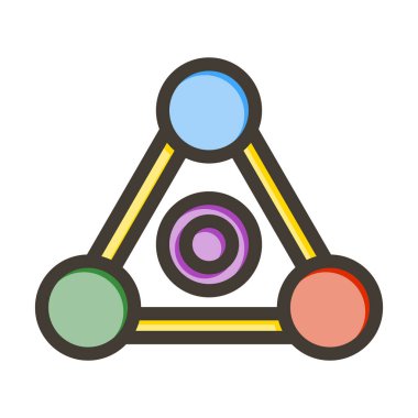 Bileşik Vektör Kalın Çizgisi Kişisel ve Ticari Kullanım için Renk Simgesi