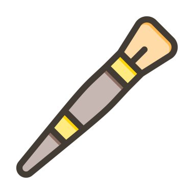 Kişisel ve ticari kullanım için Renk Simgesi Doldurulmuş Boya Fırçası Kalın Çizgisi