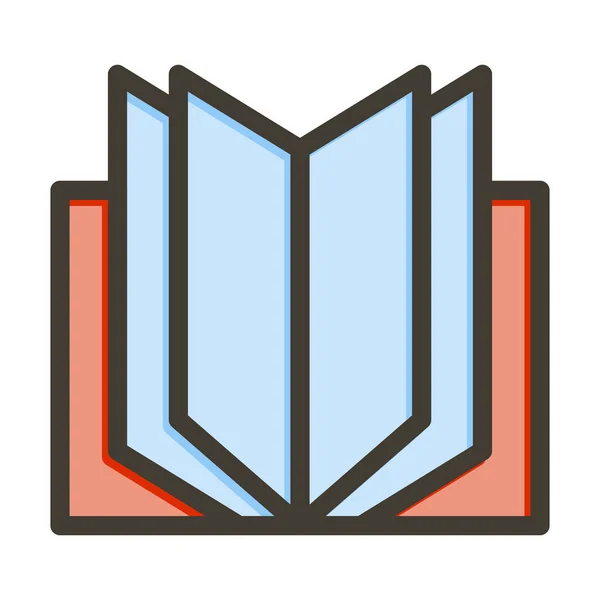 Buch Vector Thick Line Colors Icon Für Den Persönlichen Und — Stockvektor