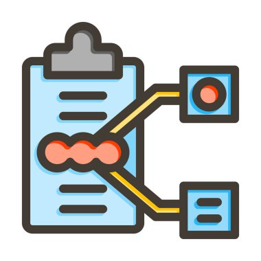 Kişisel ve Ticari Kullanım İçin Renk Simgesi Doldurulmuş Yaşam Boyutları Sınav Kalın Çizgisi