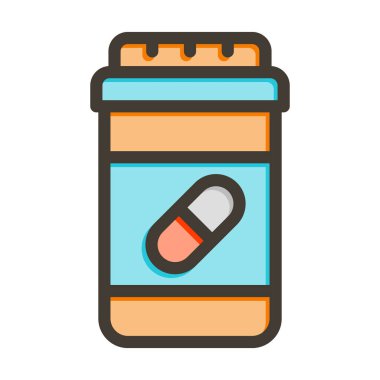 Ağrı kesici Kalın Çizgi Renk Simgesi Kişisel ve Ticari Kullanım İçin