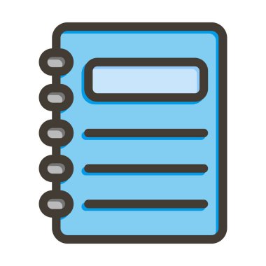 Günlük Vektör Kalın Çizgisi Kişisel ve Ticari Kullanım için Renk Simgesi Dolduruldu