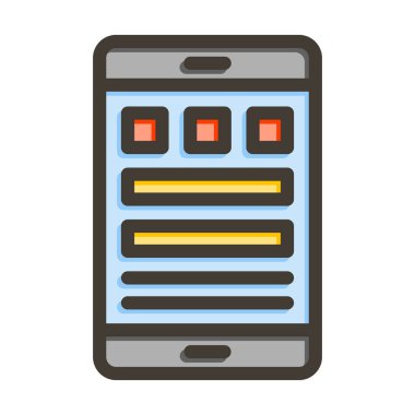 Kişisel ve ticari kullanım için Renk Simgesi Doldurulmuş Kullanıcı Arayüzü Kalın Satırı