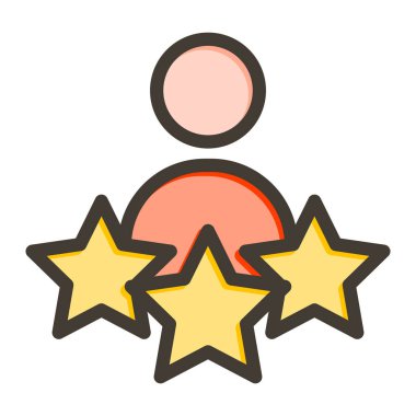 Müşteri Deneyimi Vektör Kalın Çizgisi Kişisel ve Ticari Kullanım için Renk Simgesi Dolduruldu