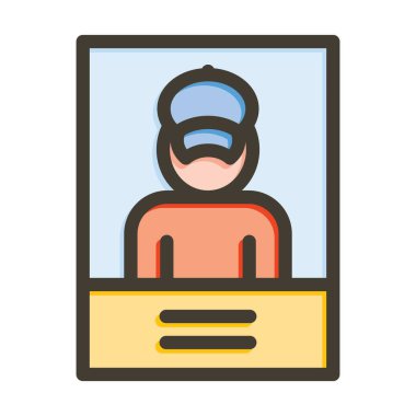 Beyzbol Kartları Kalın Çizgisi Kişisel ve Ticari Kullanım İçin Renk Simgesi Dolduruldu