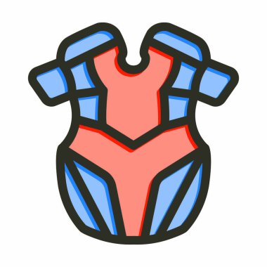 Sandık Koruma Vektörü Kalın Çizgisi Kişisel ve Ticari Kullanım İçin Renk Simgesi Dolduruldu