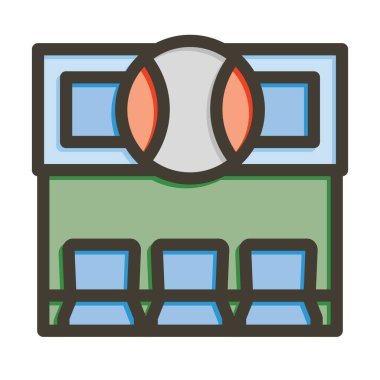 Yedek Vektör Kalın Çizgisi Kişisel ve Ticari Kullanım için Renk Simgesi Dolduruldu